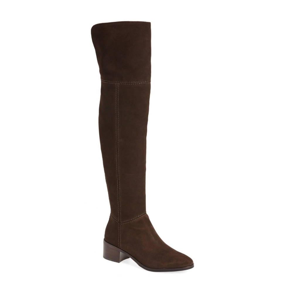 NEW Coach Lucia Split Chestnut OTK Suede Boots 8 - Picture 4 of 7